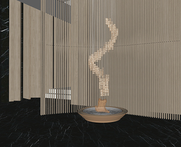 modern chandelier installation 3d model