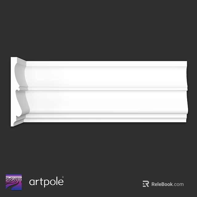 White Decorative Architectural Molding For Interior Wall And Ceiling Design 3d model 