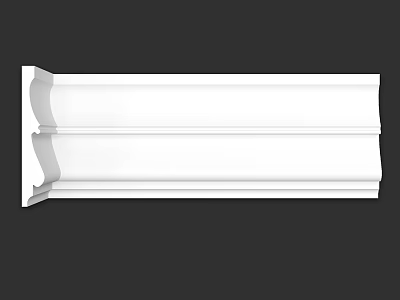 White Decorative Architectural Molding For Interior Wall And Ceiling Design 3d model