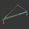 Blue Functional Vehicle With Lifting Beam Chain And Steel Hooks For Industrial Use