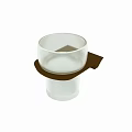Stylish Bathroom Soap Dish With White Cup And Gold Metal Wall Mounted Holder