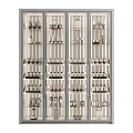 Modern Wine Cabinet Design With Multiple Shelves For Wine Bottles And Glassware