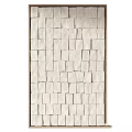 Two Textured Wall Decor Panels Featuring Square Pattern Design For Interior 3d model