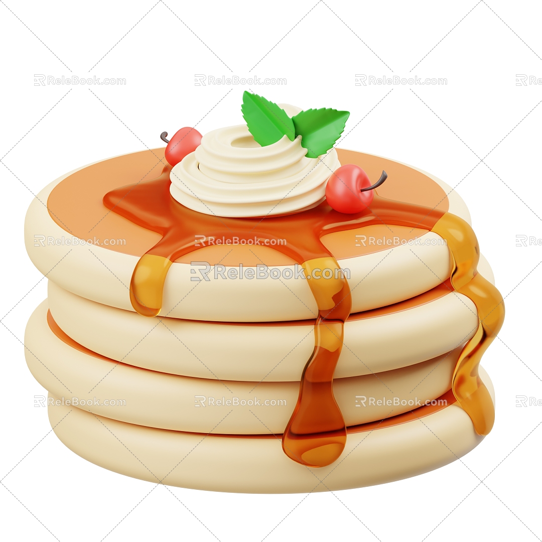 Modern Cake Bread Cake Cartoon Cake 3d model