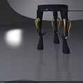 Modern Black Swing Door Design With Golden Accent And Smooth Surface
