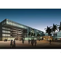 Modern School Building Campus With Academic Buildings Sports Field And Landscaped Areas