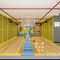 Taekwondo and Boxing Training Gym with Martial Arts Area and Fitness Equipment
