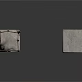 Gray Columnar Architectural Models With Square Top And Grid Like Structure Featuring Side Holes