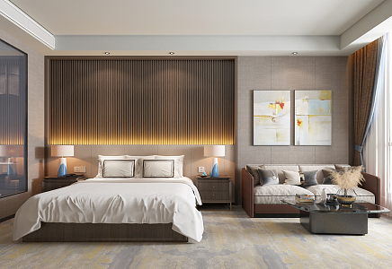 Modern Room Hotel Suite 3d model