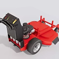 Industrial Lawn Mower With Red Base Black Seat And Durable Wheels For Efficient Lawn Maintenance