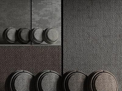 Circular Building Components Showcasing Detailed Textures And Material Varieties 3d model