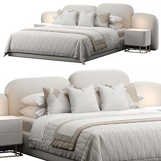 Double bed 3d model