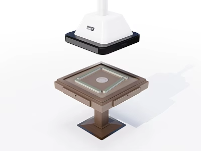 Modern Entertainment Table With Glass Top Brown Base And LED Lights 3d model