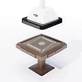 Modern Entertainment Table With Glass Top Brown Base And LED Lights