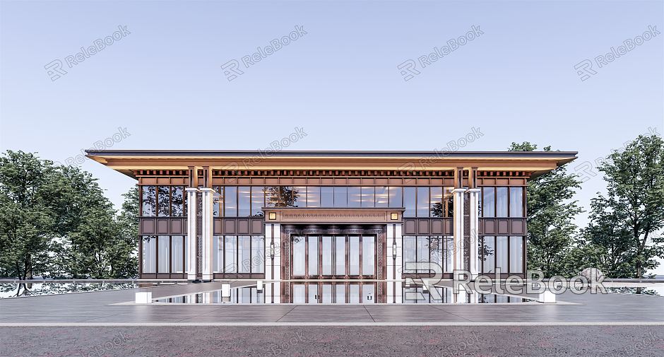 New Chinese Sales Office Building Sales Department model