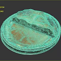 Delicious Puff Pastry Pie On Golden Paper Plate With Sliced Piece And Flaky Crust