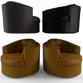 Single Sofa Fabric Single Sofa 3d model