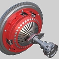 Single-plate mechanical clutch industrial equipment 3d model