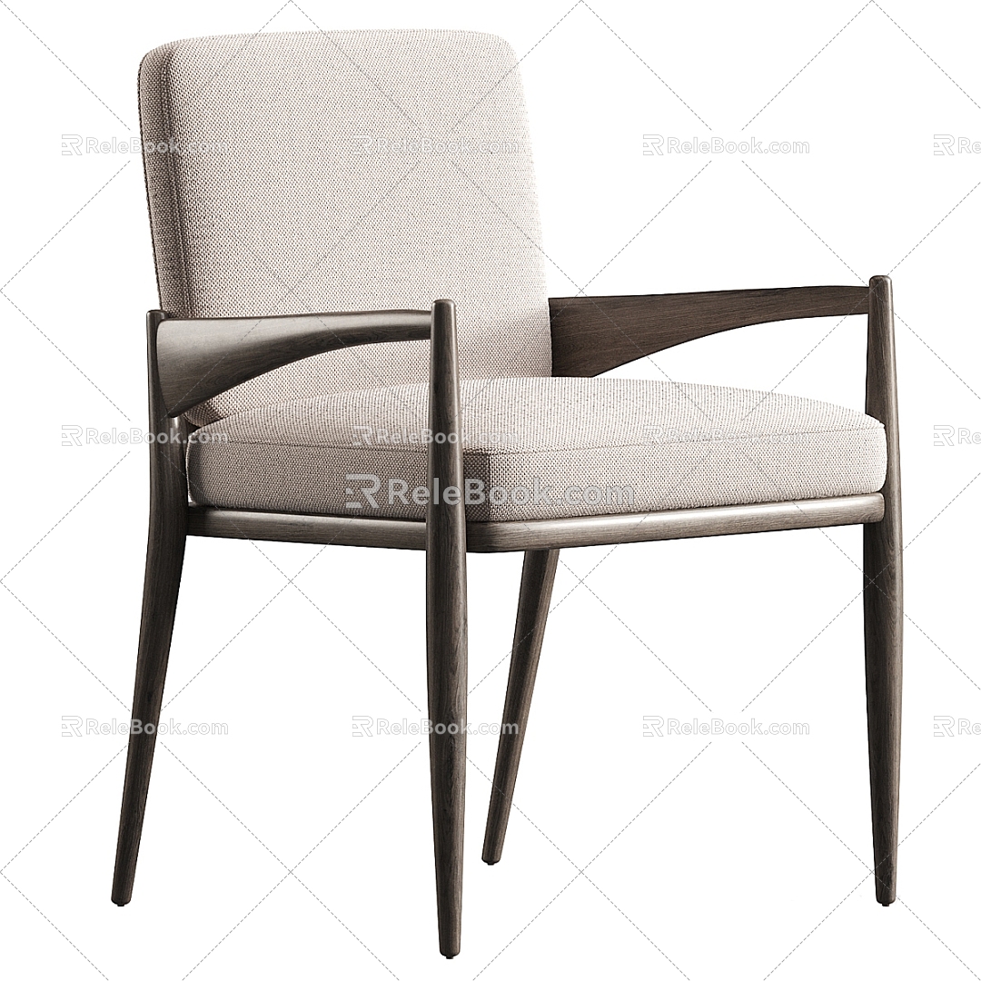 Modern Leisure Chair Single Chair Dining Chair 3d model