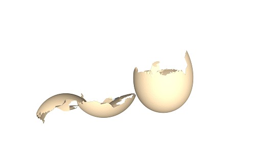 Modern Egg Crushed Egg Jewelry 3d model