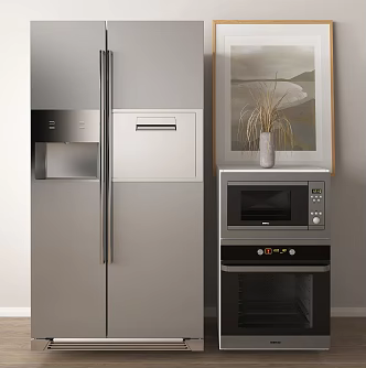 Freezer Refrigerator Appliances Oven Microwave Oven 3d model