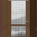 Modern Luxury Elevator Interior With Metal Grid Design And Soft Lighting Effects 3d model