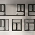Chinese-style window new Chinese-style window casement window glass window door window bay window floor-to-ceiling window 3d model