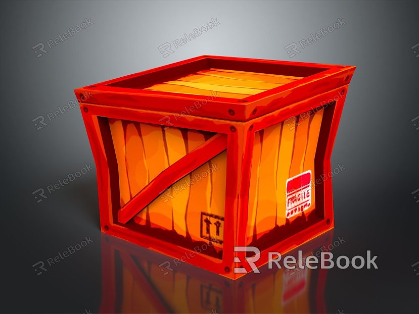 Cartoon Chest Treasure Chest Treasure Chest Jewelry Chest Cashbox Wooden Chest Game Chest Treasure Chest Pirate Chest model