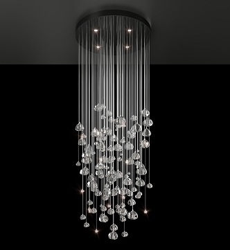 Modern crystal chandelier 3d model