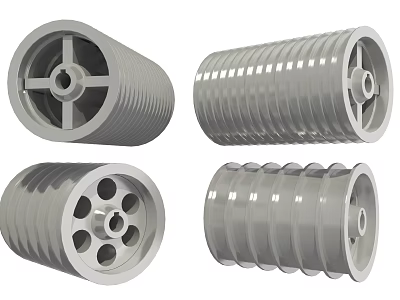 Hardware Tools Various Metal Pulley Wheels with Industrial Mechanical Designs 3d model