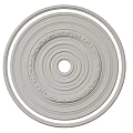Decorative Circular Ceiling Medallion with Ornate Carved Patterns and Classic Design for Lighting Fixture