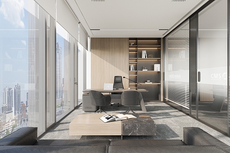 Modern Office Manager Room 3d model