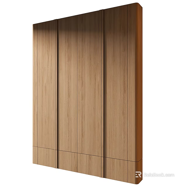 Modern Wooden Wardrobe Design With Sleek Lines And Spacious Storage Areas 3d model 