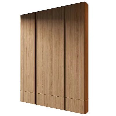 Modern Wooden Wardrobe Design With Sleek Lines And Spacious Storage Areas 3d model