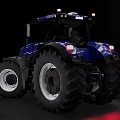 Blue Agricultural Tractor with Large Tires Spacious Cabin and Functional Design for Farming Operations