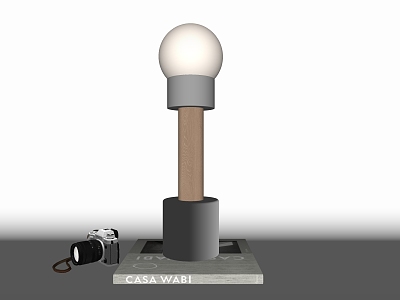 Modern Metal Solid Wood Table Lamp model