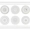 Gypsum lamp panel carved lamp panel chandelier base round lamp panel gypsum component 3d model