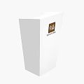 White Sample Display Box With Brown Label And Simple Clean Design 3d model
