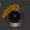 Utility Vehicle High Performance Brake System With Yellow Calipers And Vented Discs