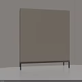 Modern Display Cabinet with Four Doors Metal Cross Handles Black Legs Light Beige Finish