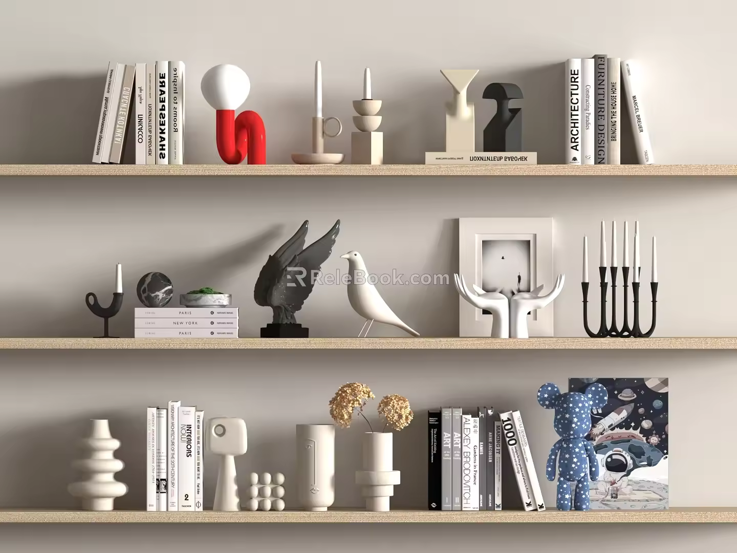 Modern ornaments combination 3d model