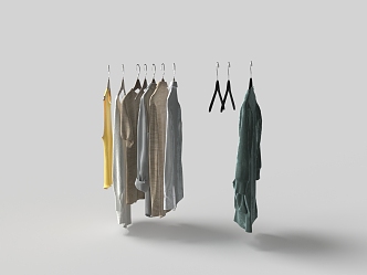 Modern Wardrobe Hanger Clothes 3d model