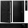 Modern Black Steel Security Door With Anti Theft Lock And Durable Design