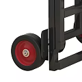Sturdy Hand Trucks With Stacked White Sacks For Heavy Load Transport 3d model