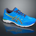 Blue Running Sneakers With Mesh Upper Lace Up Design And White Sole
