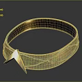 Golden Woven Bracelet With Arrow Accent And Metallic Finish Fashion Accessory