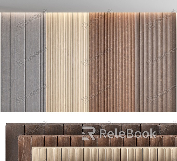 Modern background wall wood veneer wall panel great wall panel model