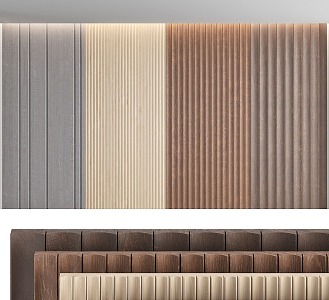 Modern background wall wood veneer wall panel great wall panel 3d model