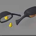 Black Kids Bath Time Essentials With Yellow Rubber Ducks And Toys