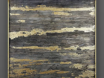 Black Gold Striped Textured Frame With Artistic Design For Home Wall Decor 3d model